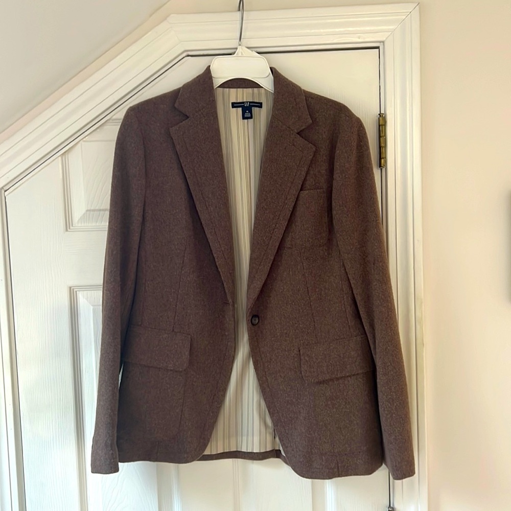 Brown Wool blazer from the Gap.